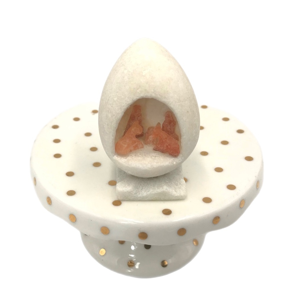 Peruvian NATIVITY‎ Humanga Stone Christmas Egg Ornament Handmade Miniature Peru.